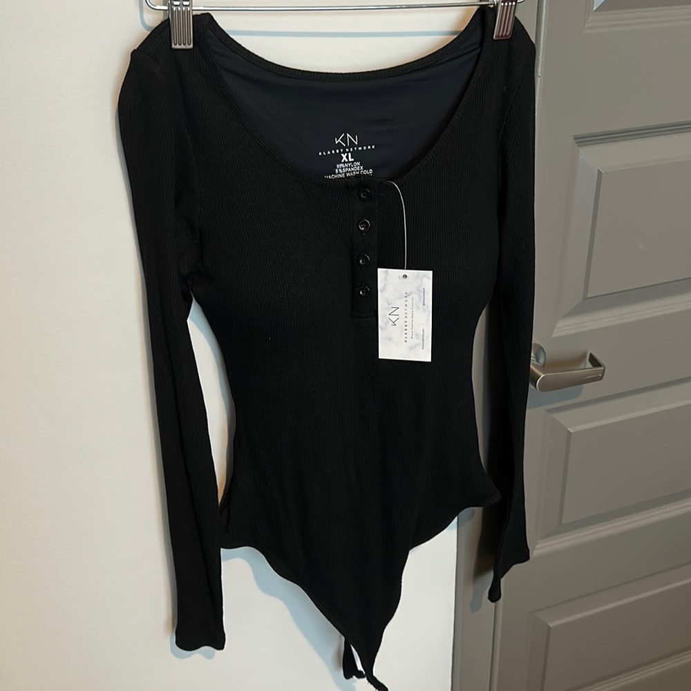 Klassy Network Black Bodysuit
